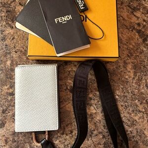 Authentic Fendi lanyard and cardholder.